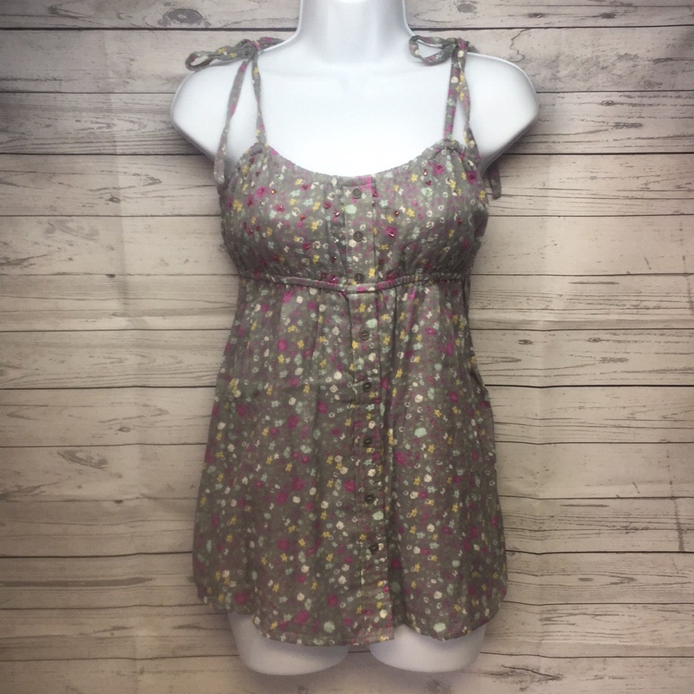 ❤️ CHAROLETTE RUSSE Tie Spaghetti Top